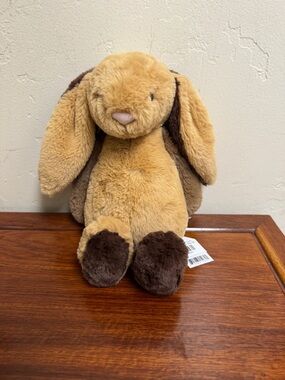 Jellycat Patchwork Brown Bunny  - Tan and Dark Brown